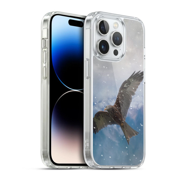 Simone Gatterwe Animals Flying Eagle Soft Gel Case for Apple iPhone 14 Pro & MagSafe
