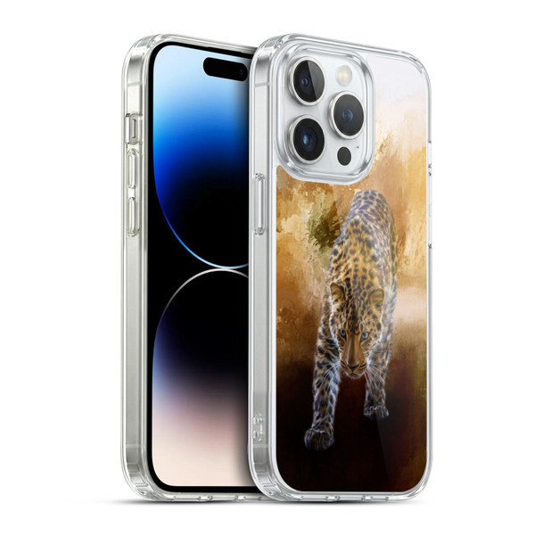 Simone Gatterwe Animals Russian Amur Leopard Soft Gel Case for Apple iPhone 14 Pro & MagSafe