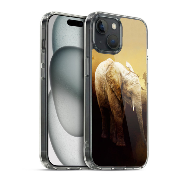 Simone Gatterwe Animals Elephant Calf Soft Gel Case for Apple iPhone 15 & MagSafe