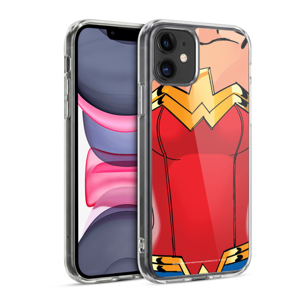 Wonder Woman DC Comics Logos Costume Soft Gel Case for Apple iPhone 11