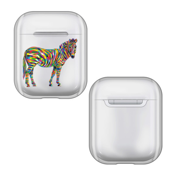 P.D. Moreno Animals Zebra Clear Hard Crystal Cover for Apple AirPods 1 1st Gen / 2 2nd Gen Charging Case