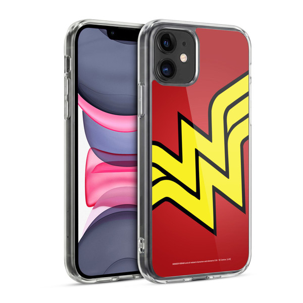 Wonder Woman DC Comics Logos Oversized Soft Gel Case for Apple iPhone 11