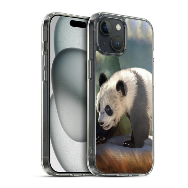 Simone Gatterwe Animals Panda Bear Soft Gel Case for Apple iPhone 15 & MagSafe