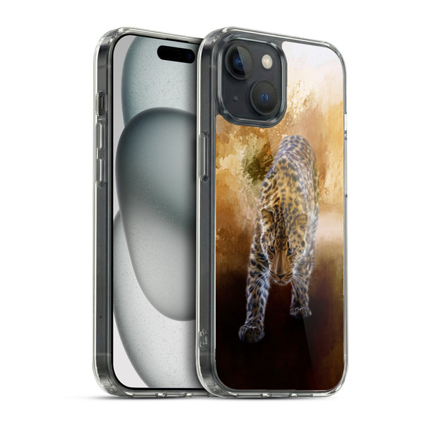 Simone Gatterwe Animals Russian Amur Leopard Soft Gel Case for Apple iPhone 15 & MagSafe