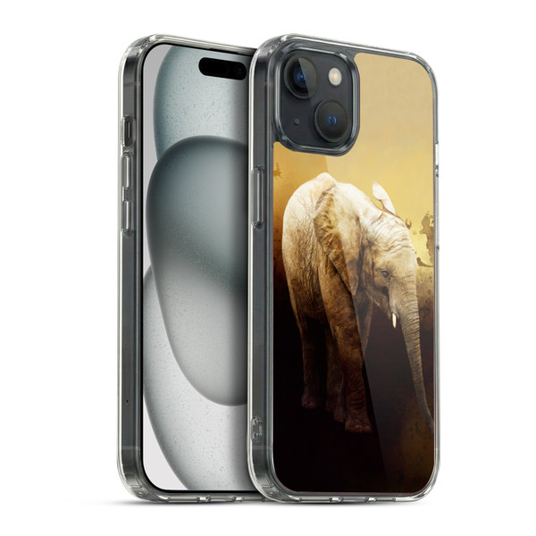 Simone Gatterwe Animals Elephant Calf Soft Gel Case for Apple iPhone 15 Plus & MagSafe