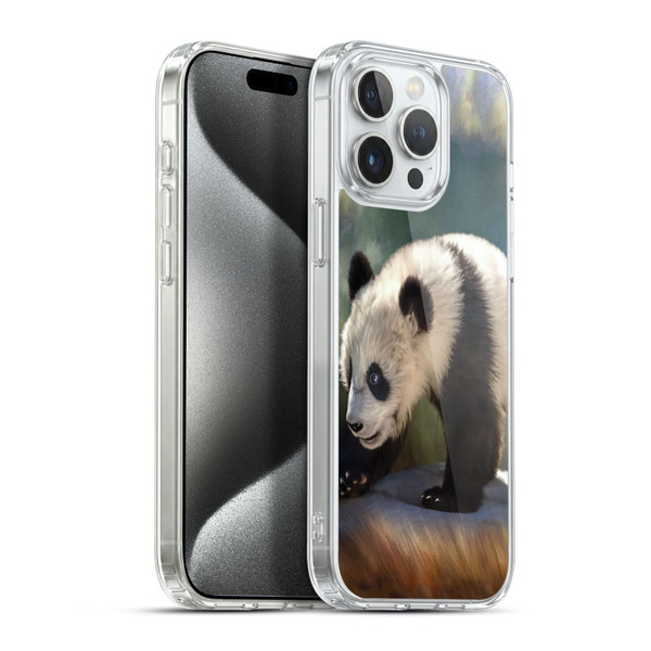 Simone Gatterwe Animals Panda Bear Soft Gel Case for Apple iPhone 15 Pro Max & MagSafe