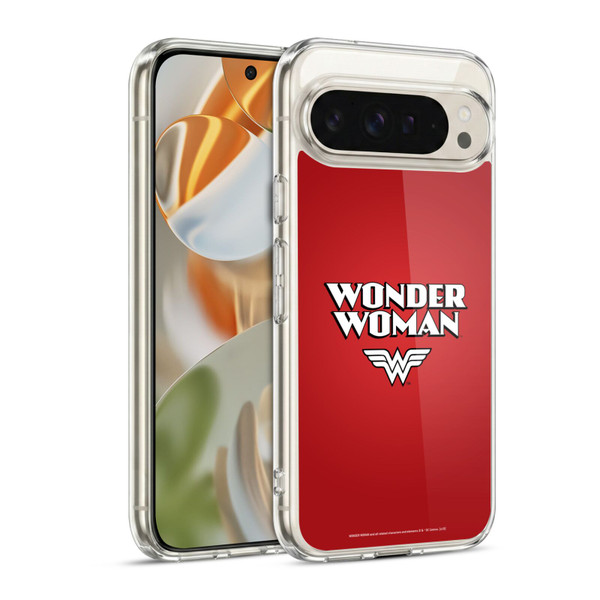 Wonder Woman DC Comics Logos Text Soft Gel Case for Google Pixel 9 / Pixel 9 Pro