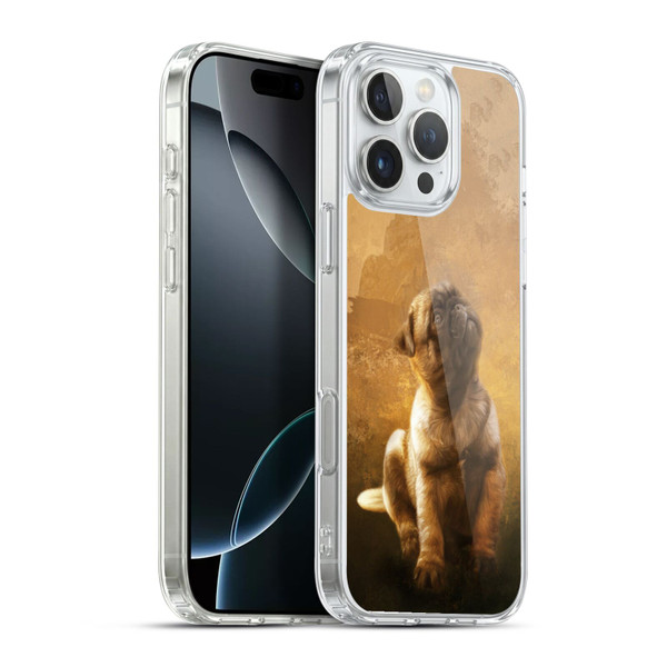 Simone Gatterwe Animals Pug Puppy Soft Gel Case for Apple iPhone 16 Pro Max & MagSafe