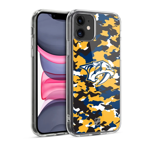 NHL Nashville Predators Camouflage Soft Gel Case for Apple iPhone 11