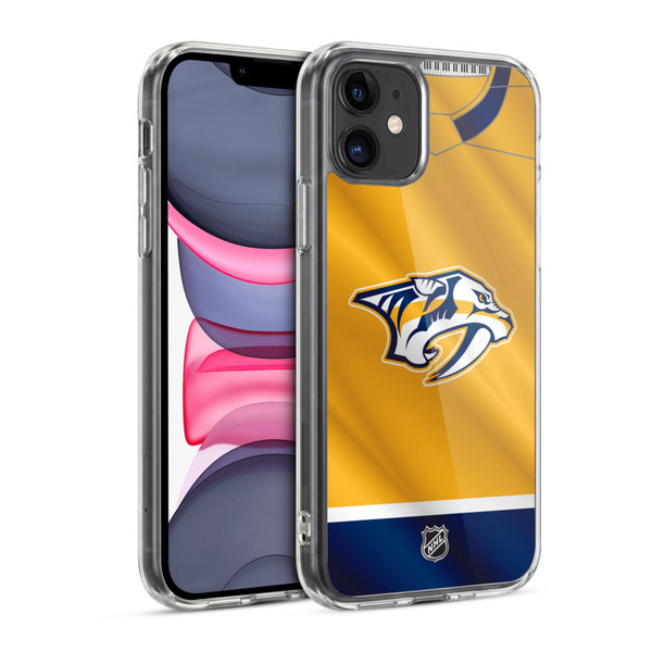 NHL Nashville Predators Jersey Soft Gel Case for Apple iPhone 11