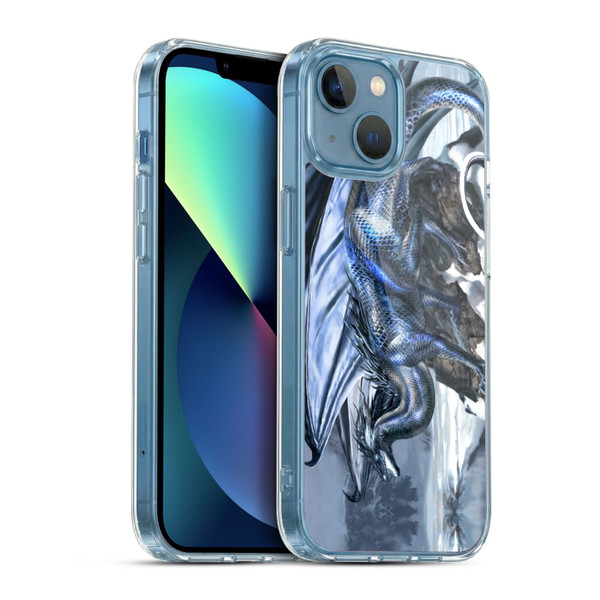 Ruth Thompson Dragons Silverblood Soft Gel Case for Apple iPhone 13 Mini & MagSafe
