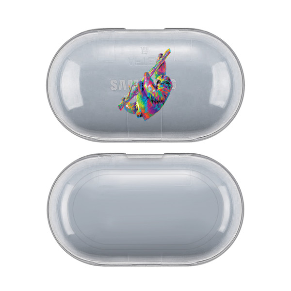 P.D. Moreno Animals Sloth Clear Hard Crystal Cover Case for Samsung Galaxy Buds / Buds Plus