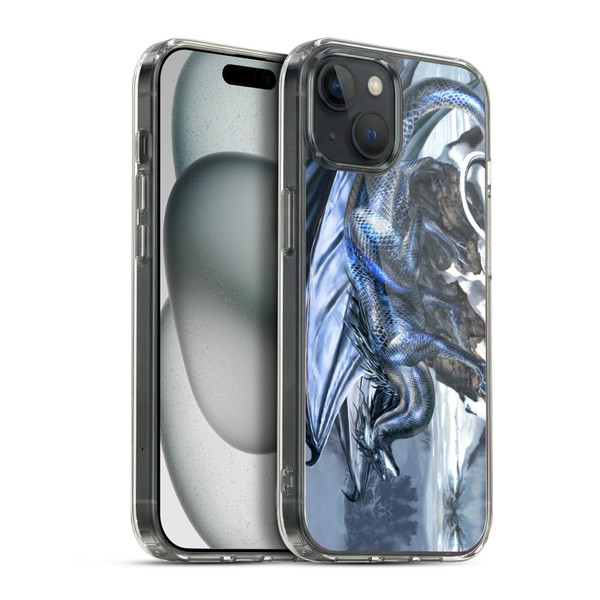 Ruth Thompson Dragons Silverblood Soft Gel Case for Apple iPhone 15 Plus & MagSafe