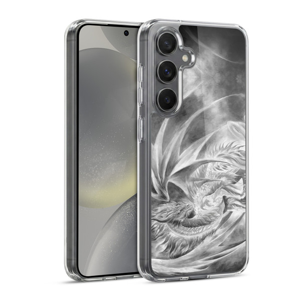 Ruth Thompson Dragons Silver Ice Soft Gel Case for Samsung Galaxy S24 5G & MagSafe