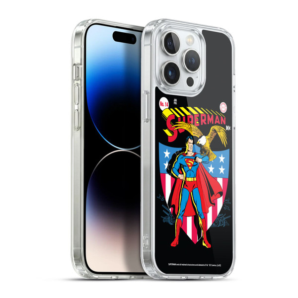 Superman DC Comics Famous Comic Book Covers Number 14 Soft Gel Case for Apple iPhone 13 Pro Max & MagSafe