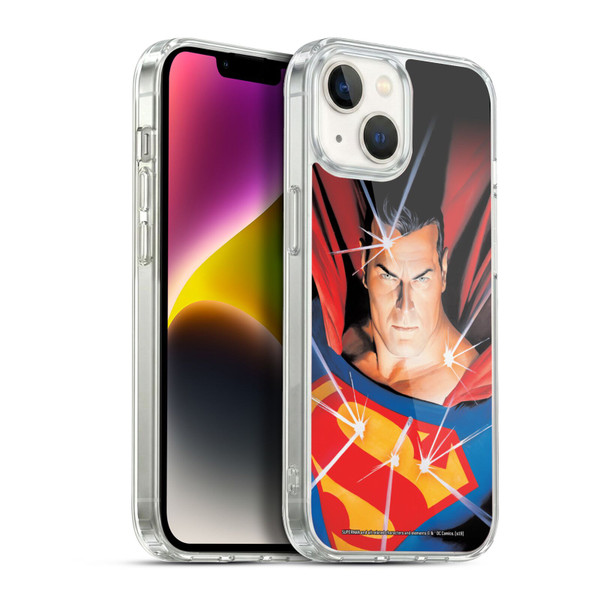 Superman DC Comics Famous Comic Book Covers Mythology Soft Gel Case for Apple iPhone 14