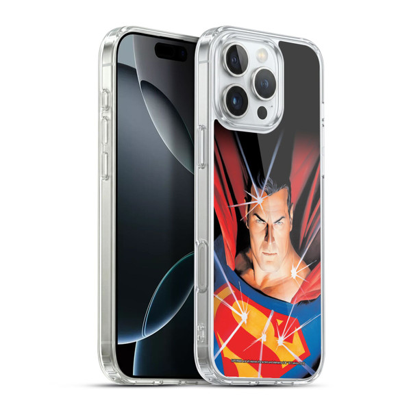 Superman DC Comics Famous Comic Book Covers Mythology Soft Gel Case for Apple iPhone 16 Pro Max & MagSafe