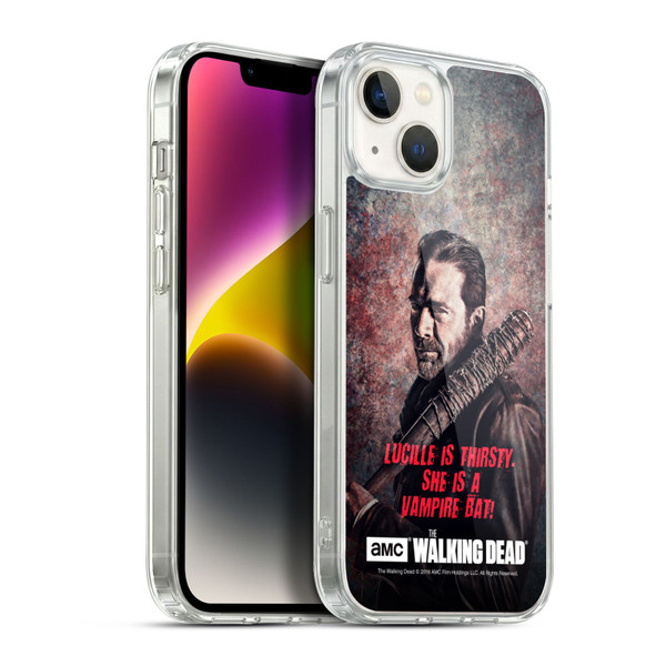 AMC The Walking Dead Negan Lucille Vampire Bat Soft Gel Case for Apple iPhone 14 Plus & MagSafe