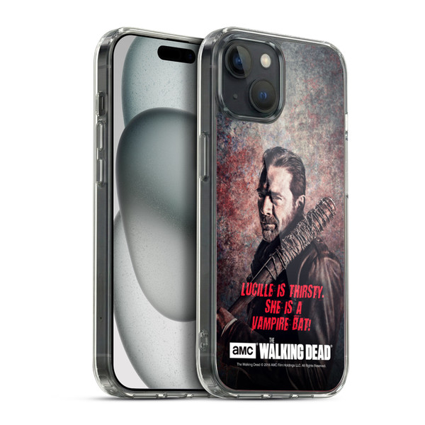 AMC The Walking Dead Negan Lucille Vampire Bat Soft Gel Case for Apple iPhone 15 Plus & MagSafe