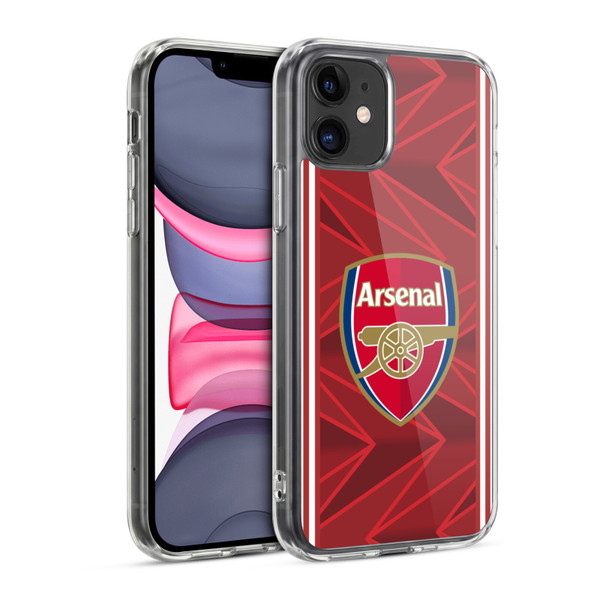 Arsenal FC 2020/21 Crest Kit Home Soft Gel Case for Apple iPhone 11