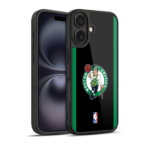 NBA Boston Celtics Logo Black Green Design Gel Armour Case For Apple iPhone 16