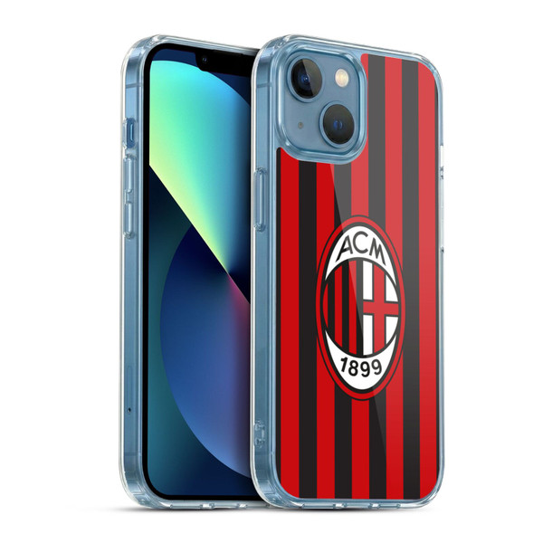 AC Milan 2017/18 Crest Kit Home Soft Gel Case for Apple iPhone 13 Mini & MagSafe