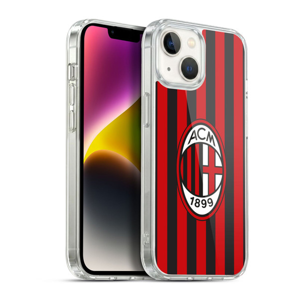 AC Milan 2017/18 Crest Kit Home Soft Gel Case for Apple iPhone 14