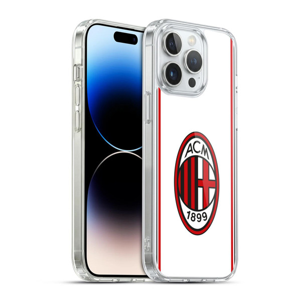 AC Milan 2017/18 Crest Kit Away Soft Gel Case for Apple iPhone 14 Pro Max & MagSafe