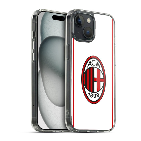AC Milan 2017/18 Crest Kit Away Soft Gel Case for Apple iPhone 15 & MagSafe