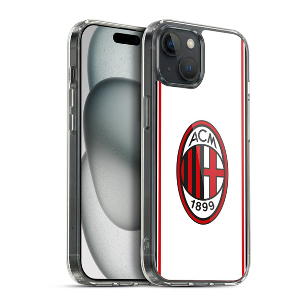AC Milan 2017/18 Crest Kit Away Soft Gel Case for Apple iPhone 15 Plus & MagSafe