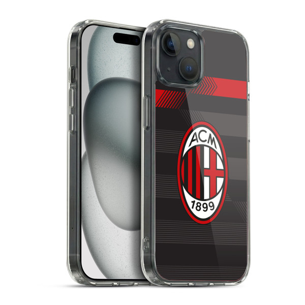 AC Milan 2017/18 Crest Kit Third Soft Gel Case for Apple iPhone 15 Plus & MagSafe
