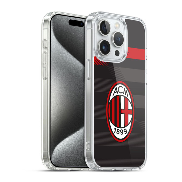 AC Milan 2017/18 Crest Kit Third Soft Gel Case for Apple iPhone 15 Pro & MagSafe