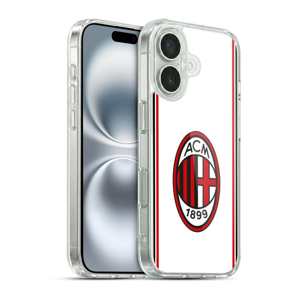 AC Milan 2017/18 Crest Kit Away Soft Gel Case for Apple iPhone 16 & MagSafe