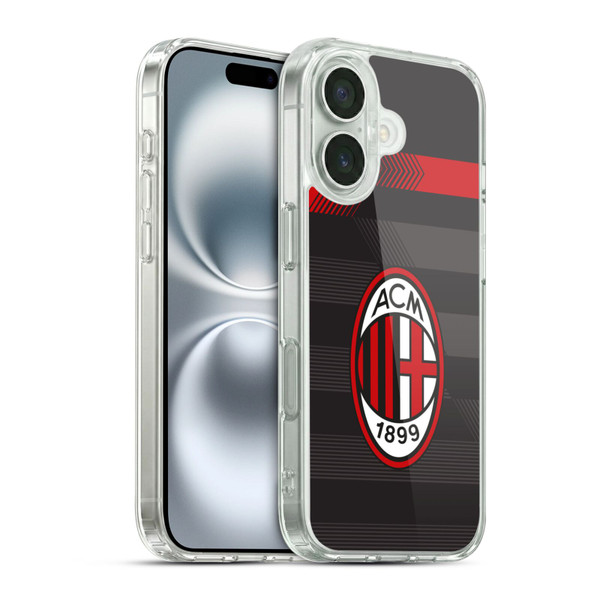AC Milan 2017/18 Crest Kit Third Soft Gel Case for Apple iPhone 16 & MagSafe