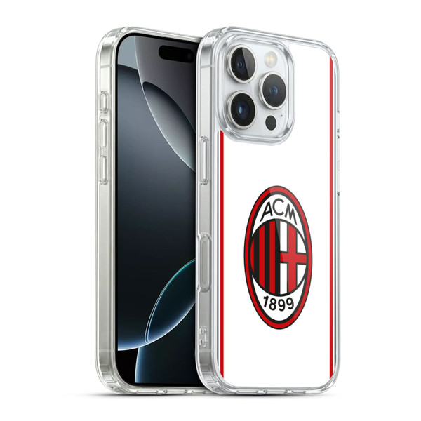 AC Milan 2017/18 Crest Kit Away Soft Gel Case for Apple iPhone 16 Pro & MagSafe