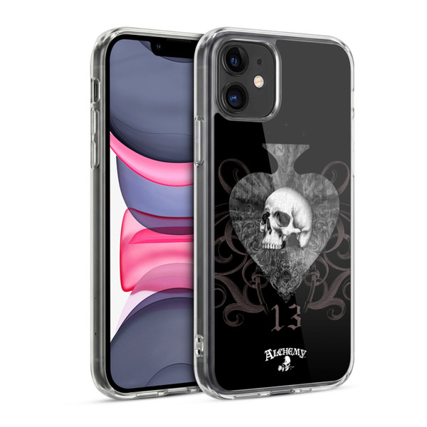 Alchemy Gothic Skull And Cards Death Club Soft Gel Case for Apple iPhone 11