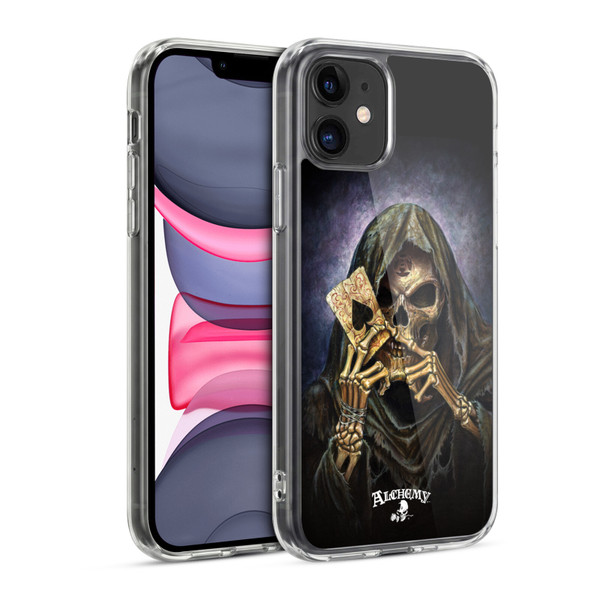 Alchemy Gothic Skull And Cards Reaper's Ace Soft Gel Case for Apple iPhone 11