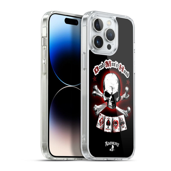 Alchemy Gothic Skull And Cards Dead Man's Hand Soft Gel Case for Apple iPhone 13 Pro Max & MagSafe