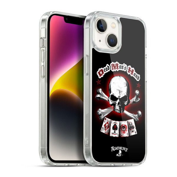 Alchemy Gothic Skull And Cards Dead Man's Hand Soft Gel Case for Apple iPhone 14
