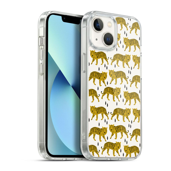 Andrea Lauren Design Animals White Tiger Soft Gel Case for Apple iPhone 13
