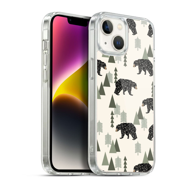 Andrea Lauren Design Animals Geometric Bears Soft Gel Case for Apple iPhone 14