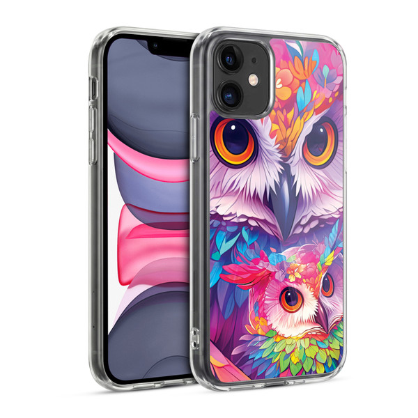 Michael David Ward Animals Owl Love You Forever Soft Gel Case for Apple iPhone 11