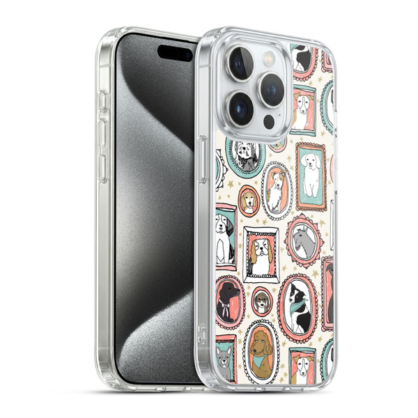 Andrea Lauren Design Animals Frame Dogs Soft Gel Case for Apple iPhone 15 Pro & MagSafe