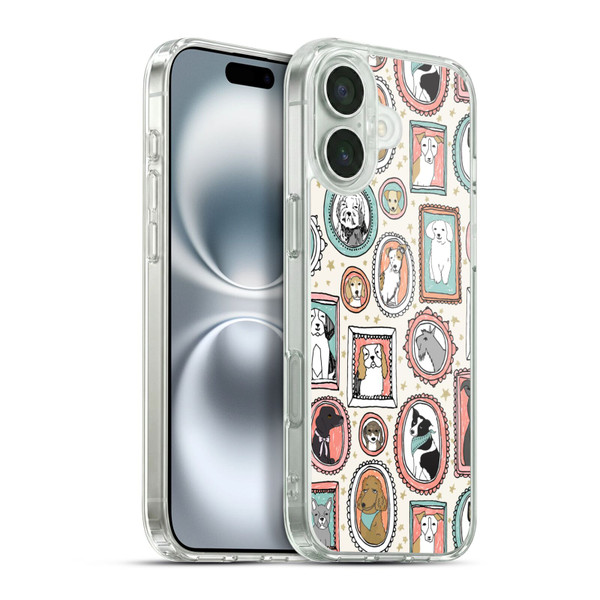 Andrea Lauren Design Animals Frame Dogs Soft Gel Case for Apple iPhone 16 Plus & MagSafe