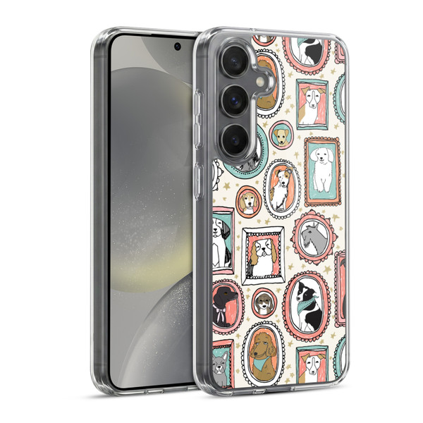 Andrea Lauren Design Animals Frame Dogs Soft Gel Case for Samsung Galaxy S24 5G & MagSafe