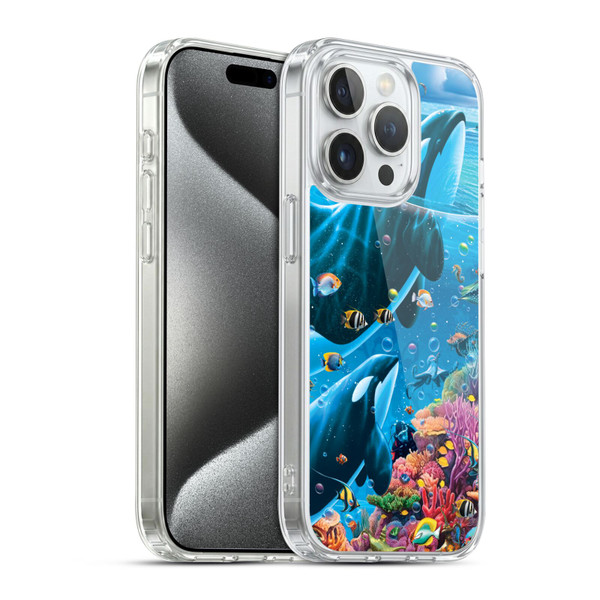 Michael David Ward Animals Sea Tales Soft Gel Case for Apple iPhone 15 Pro & MagSafe
