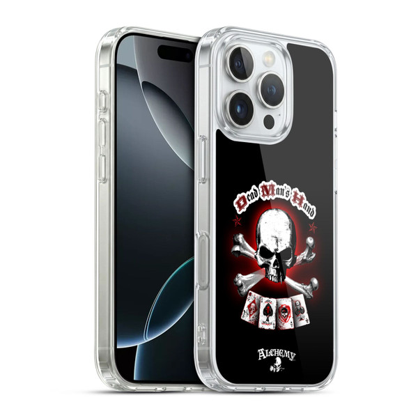 Alchemy Gothic Skull And Cards Dead Man's Hand Soft Gel Case for Apple iPhone 16 Pro & MagSafe