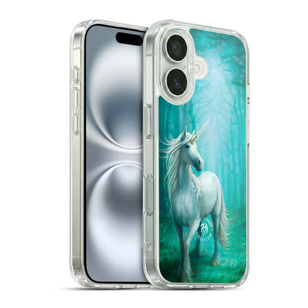 Anne Stokes Mythical Creatures Forest Unicorn Soft Gel Case for Apple iPhone 16 & MagSafe