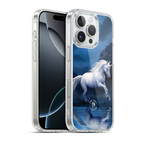 Anne Stokes Mythical Creatures Moonlight Unicorn Soft Gel Case for Apple iPhone 16 Pro & MagSafe
