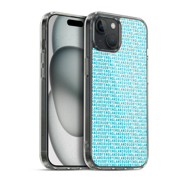 England Rugby Union History Pattern Soft Gel Case for Apple iPhone 15 Plus & MagSafe